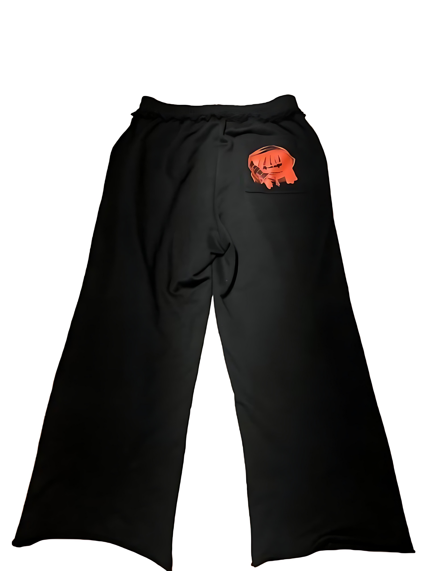 DISTRESSED BLACK BAGGY JOGGERS