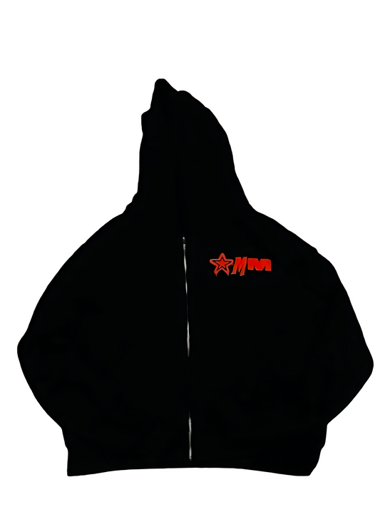 BLACK BOXY HOODIE