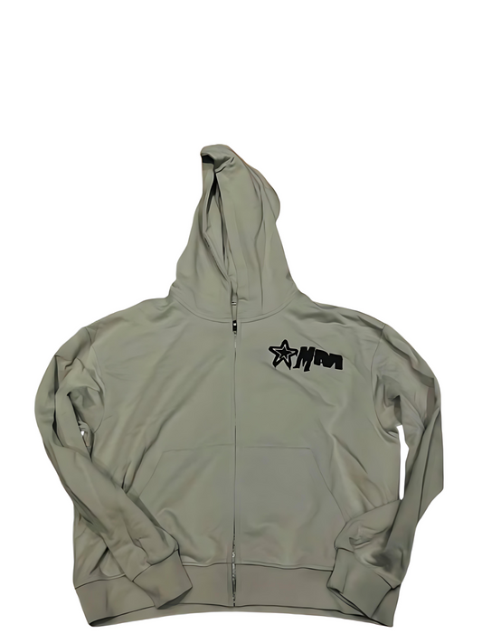 GREY BOXY HOODIE
