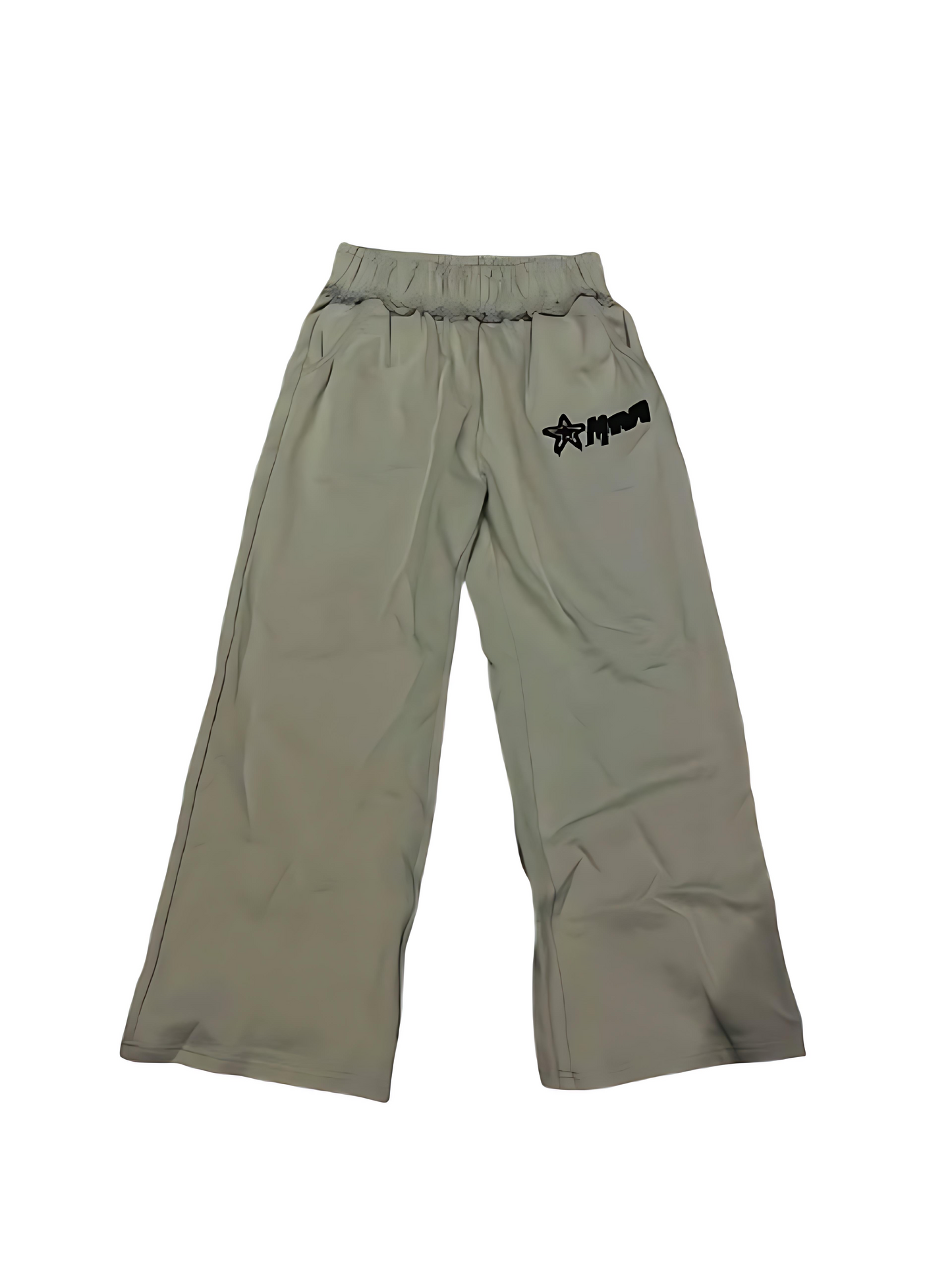 DISTRESSED GREY BAGGY JOGGERS