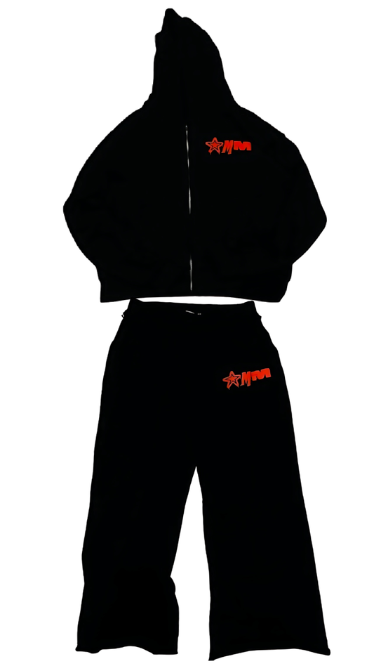 FULL DISTRESSED FIT BLACK
